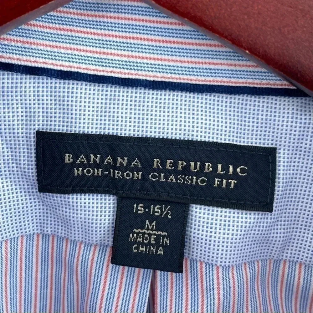 Banana Republic Mens Size M Long Sleeve Button Down Shirt 0642